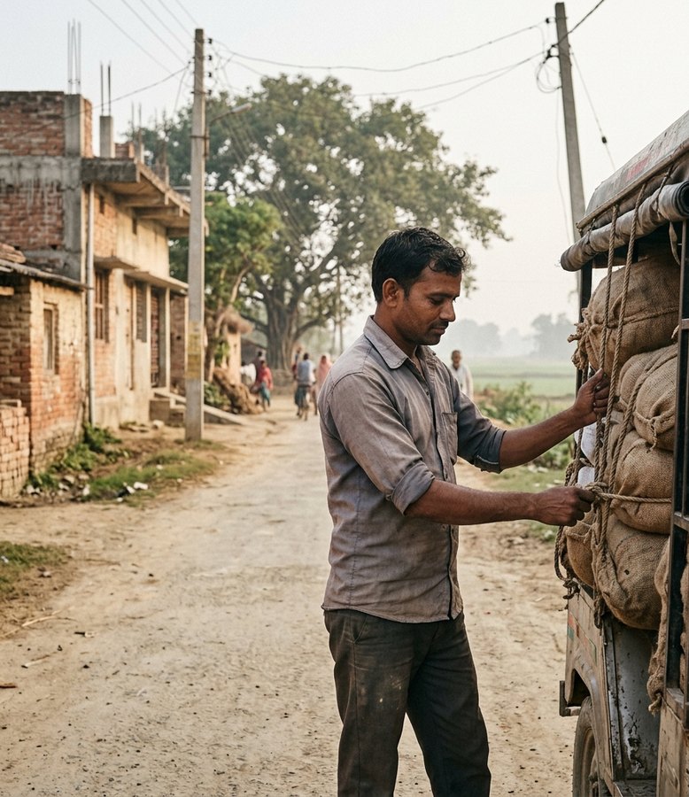 Kishan, who drives an e-rickshaw