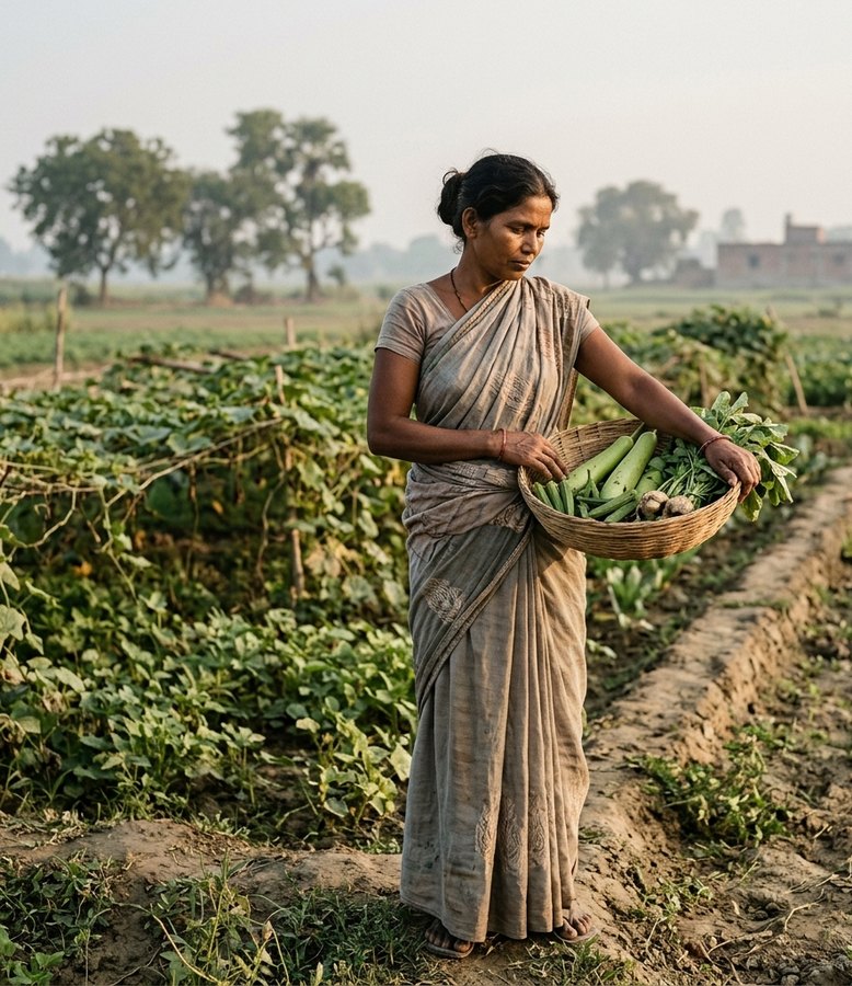 Gita, who runs an organic farm